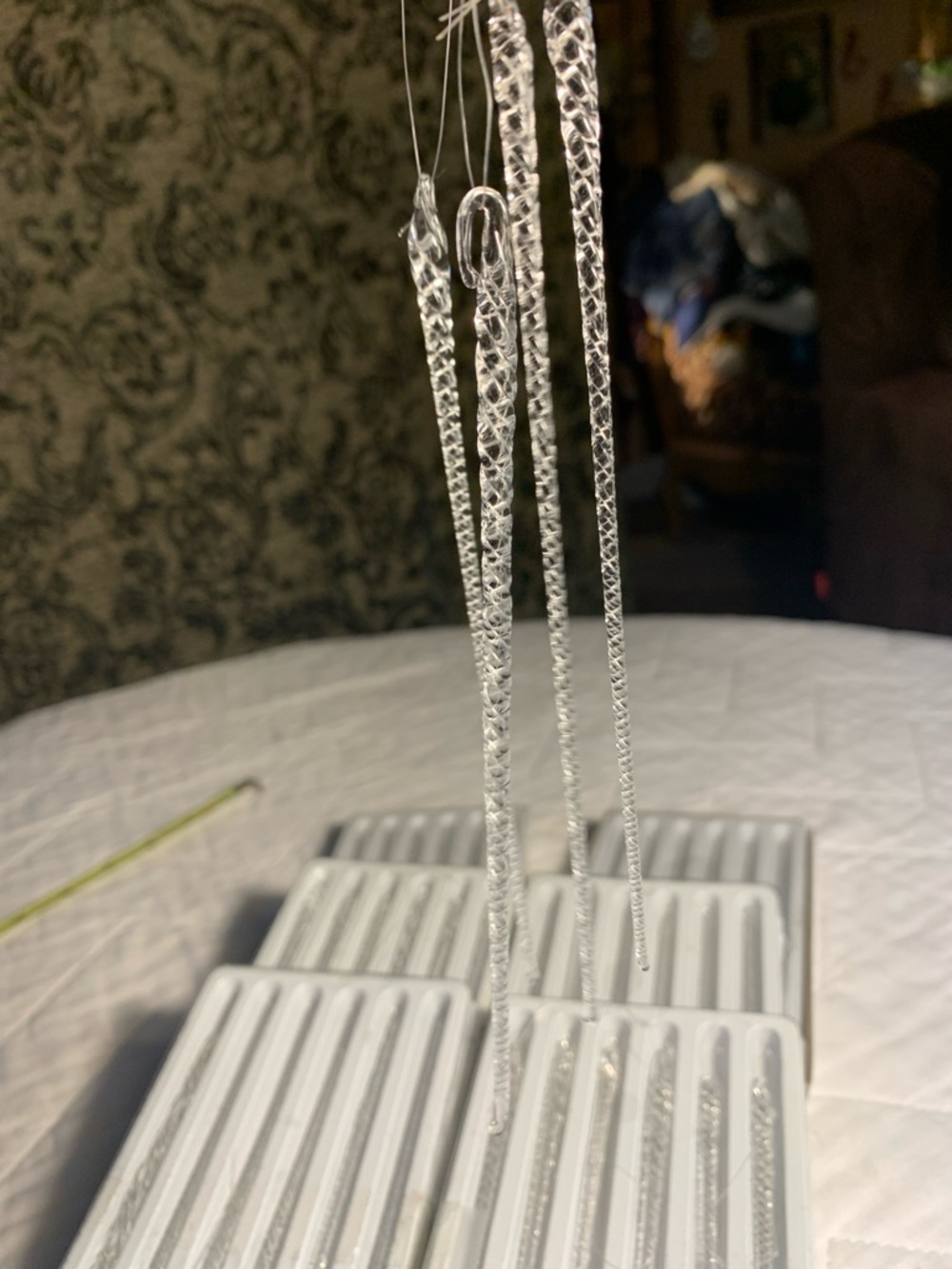 Lot of Silvestri brand glass icicle ornaments
